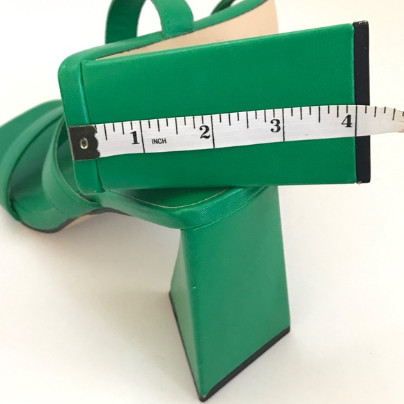 BAMBOO Green Heeled Mule Sandals Slip On Premiere Women’s Size 6.5 - Picture 14 of 16